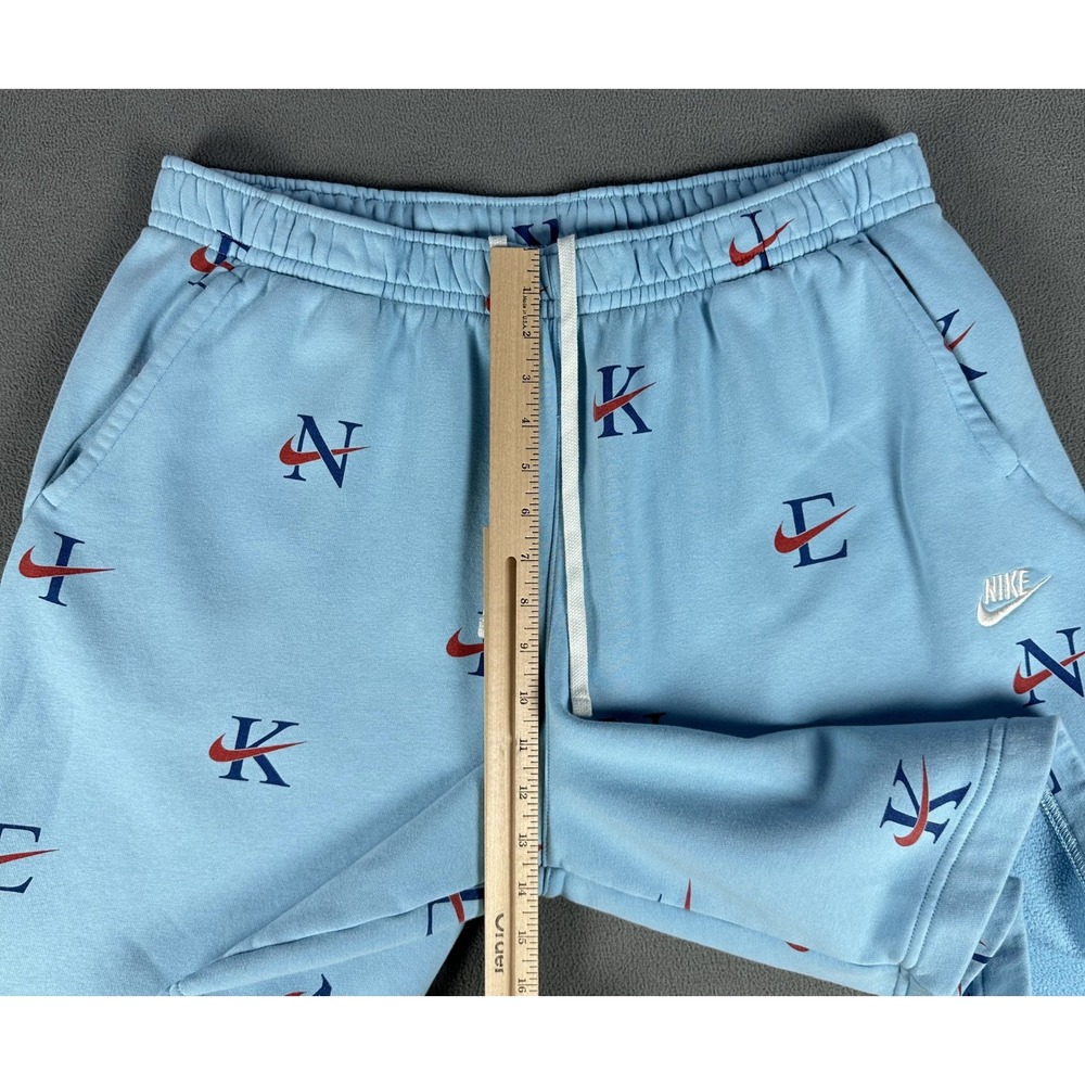 Nike Sweat Shorts XXL Blue Sportswear Club Fleece All Over Print Lounge - Picture 6 of 8